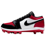 Jordan Air Jordan 1 Low Top Upper Height Baseball Shoes Men"s Red White Black