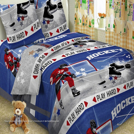 Комплект постельного белья "ВЛ. ХОККЕЙ", поплин, 100% хлопок. НАВОЛОЧКА (70*70см) 1шт!!!