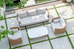 "Аликанте" лаунж-зона из искусственного ротанга, цвет соломенный