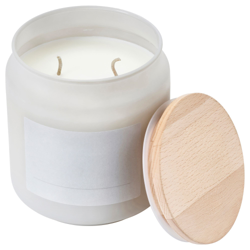 Свеча ароматическая IKEA ADELTUJA (АДЕЛТУЙА), Огурец и лимон, Белый, 70 часов