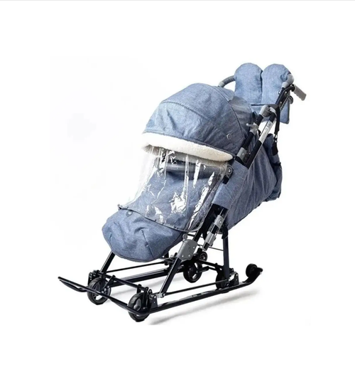 Санки-коляска Ника Детям НД7-8К/7 Синий джинс