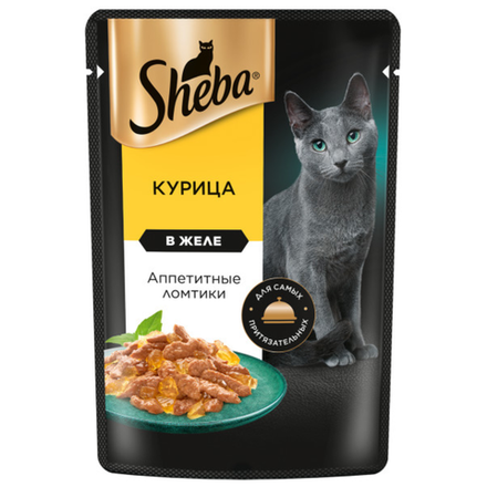 Влажный корм Sheba для кошек курица в желе 75 гр