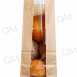 Крафт пакет с продольным окном 120(50)*80*250 мм (1 слой) бурый 70г/м2, 600шт