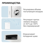 Приточный клапан VAKIO KIV New, белый