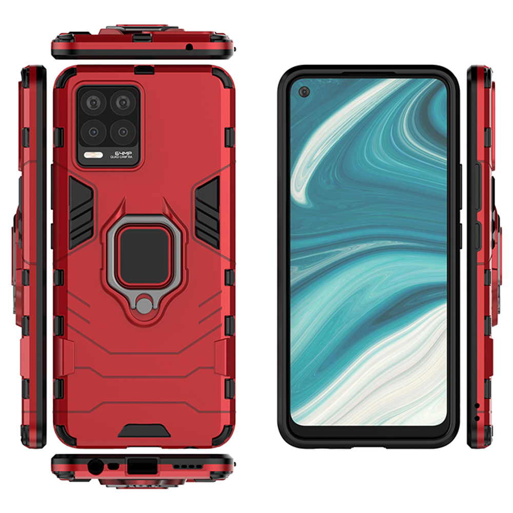 Противоударный чехол с кольцом Panther Case для Realme 8 Pro