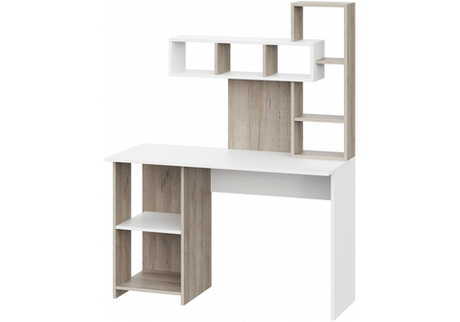 Компьютерный стол Woodville Эфес дуб крафт серый, белый
