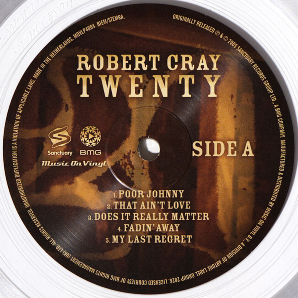 Robert Cray / Twenty (Limited Edition)(Clear Vinyl)(LP)