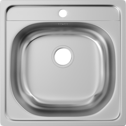 Комплект Мойка Domaci Равенна Ssik DCL 480*480 (6) TG + Смеситель MEGA Snow MG-SH03, хром