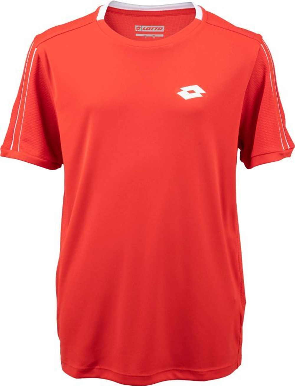 Футболка для мальчика теннисная Lotto Squadra B II Tee PL - cliff red