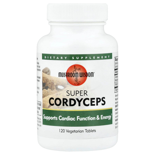 Mushroom Wisdom, Super Cordyceps, 120 Vegetarian Tablets