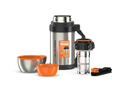 Термос универсальный с ручкой, Biostal, 1,2л, титан