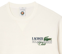 Мужская теннисная кофта Lacoste Sportsuit Roland Garos Edition Sport Sweatshirt - белый