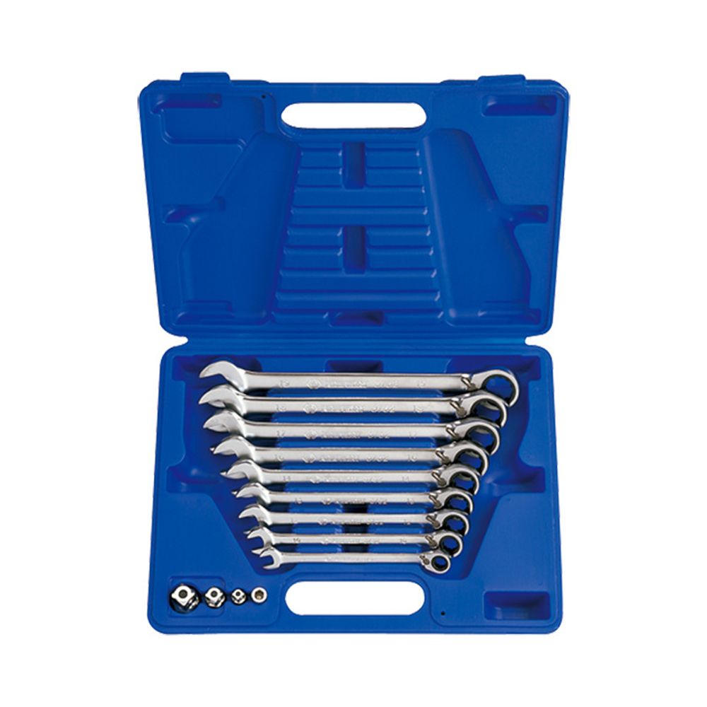 KING TONY (13213MR) Набор комбинированных трещоточных ключей, 8-19 мм, кейс, 13 предметов