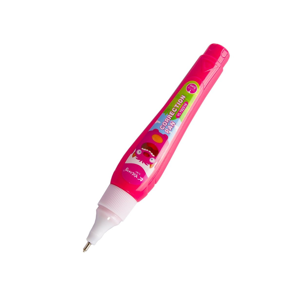 Корректор-ручка Yalong, 5 мл, на маслянной основе, металл. наконечник, яркий цветной корпус, ассорти, уп. 12 шт