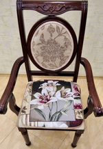 Сиденье из гобелена на стул "ДВ. ЛИЛИИ В КВАДРАТЕ", размер 43*43см, Россия.