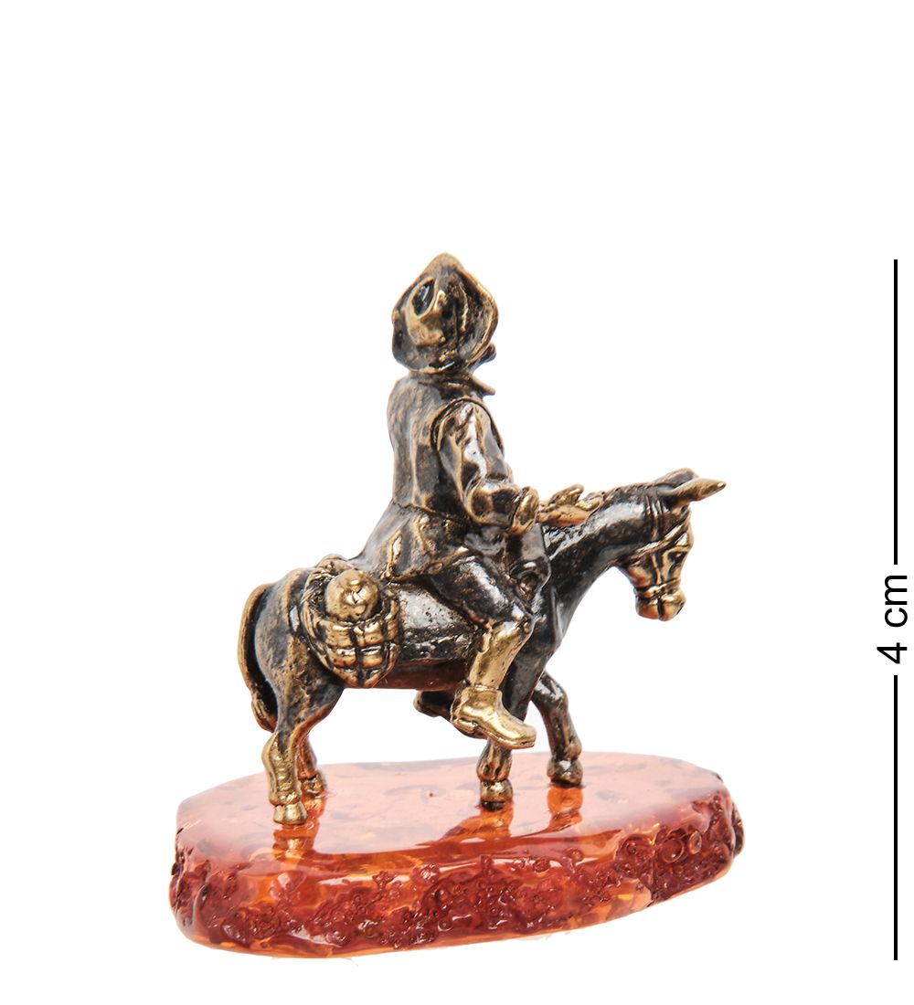 Народные промыслы AM-2184 Фигурка «Санчо Панса» (латунь, янтарь)