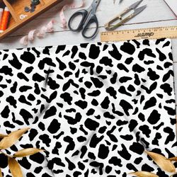 Ткань флис белый гепардный принт