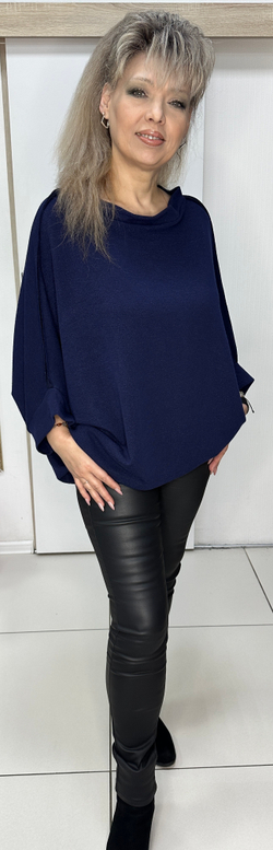 Итальянский блузон-туника с вынутыми швами