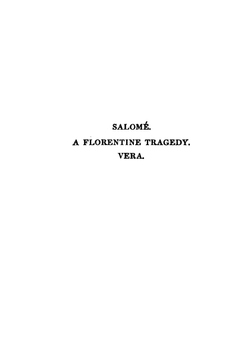 Complete Works of Oscar Wilde. Salomé. A Florentine Tragedy. Vera | Oscar Wilde
