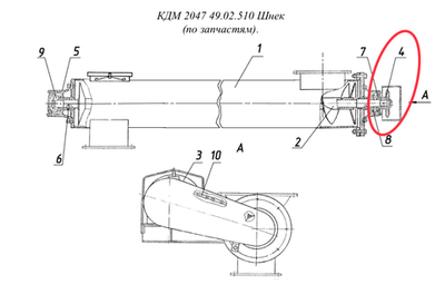 ДС-168 44.00.175 Звёздочка (на шнеке)