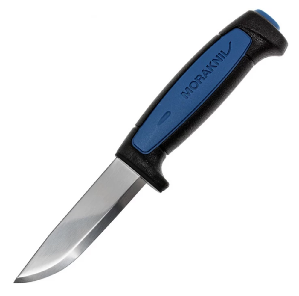 Нож Morakniv Pro S, нержавеющая сталь, резиновая ручка с синей вставкой.