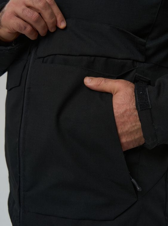 Тактическая зимняя куртка (Бушлат) с фольгой Черный