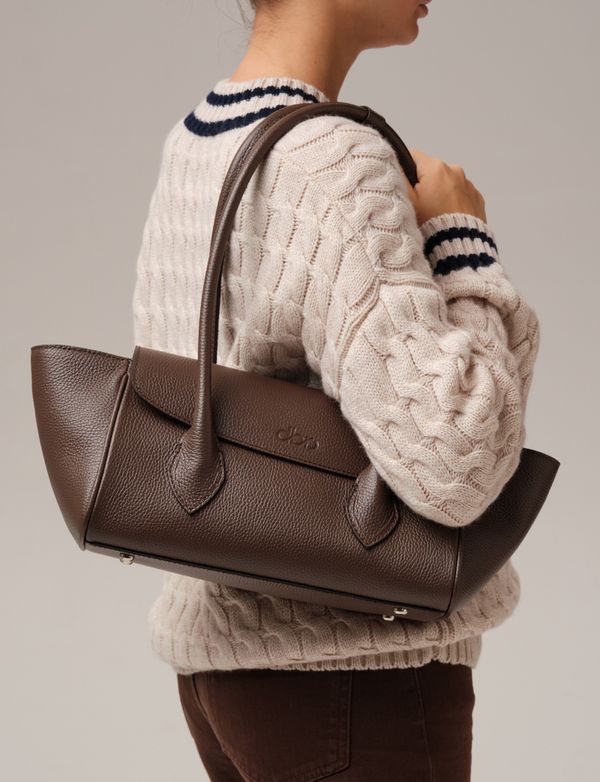 Кожаная сумка DBR 31341 темно-коричневый