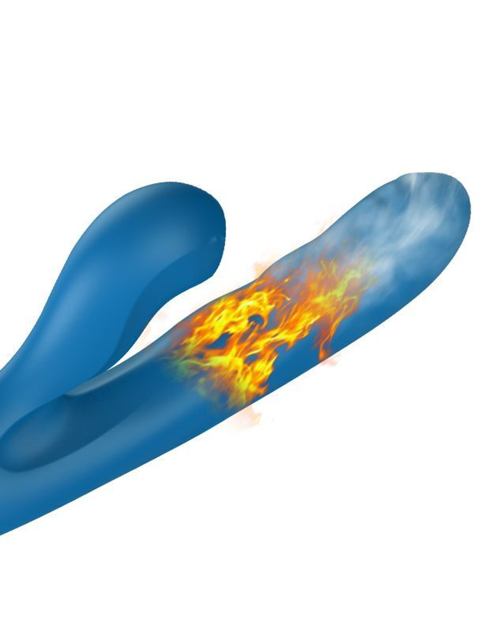 Голубой вибратор Otto с возвратно-поступательными движениями, вакуумом и подогревом