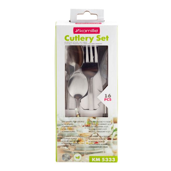 Набор столовых приборов 16 предметов Kamille KM 5333 из нержавеющей стали