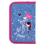 Пенал ПИФАГОР, 1 отделение, ламинированный картон, 19х11 см, Happy girl, 270160