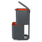 Контейнер для мусора с двумя баками totem compact, 40 л, графит