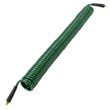 Шланг витой полиуретановый 8мм х 12мм х 15м с резьбовыми наконечниками 1/4''(max давление 15бар, раб. t от -20 до +60°С) RockFORCE RF-AHC-48F