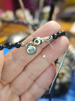 Колье ручной работы из речного жемчуга и матового агата "Звездная ночь"