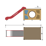 Детский игровой модуль с горкой Romana 115.19.00