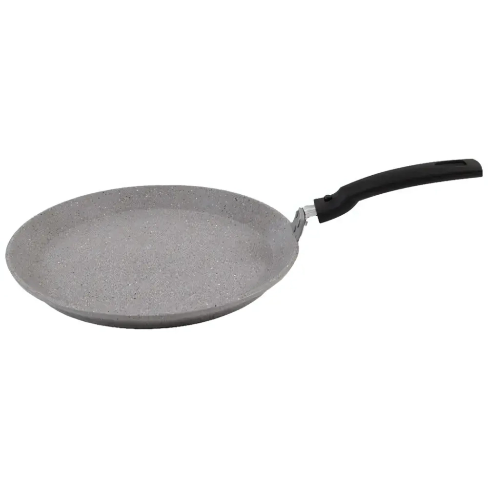 Сковорода блинная 24см со съемной ручкой «Мраморная» (светлый мрамор) сбмс240а