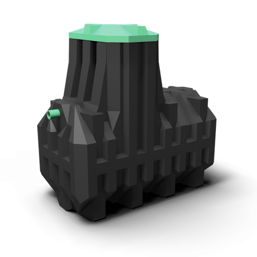 Септик Мультпласт Термит Трансформер 2.5 PR 2500 л. горизонтальный / 1000 л. в сутки / 4-5 чел. / принудительный сброс (2075x1050x2280см;148кг;черный) - арт.555483