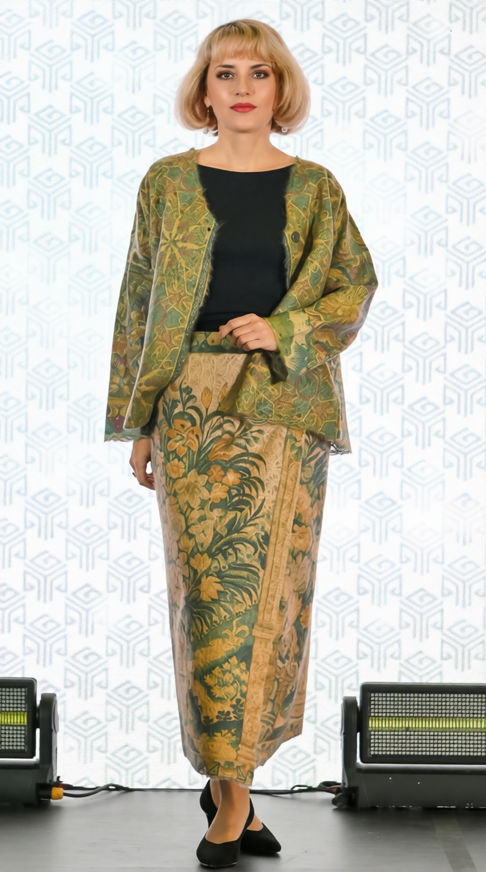 Юбка «Вердюра», принт по мотивам средневекового гобелена 17 века