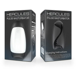Черно-белый сквозной вибромастурбатор Hercules