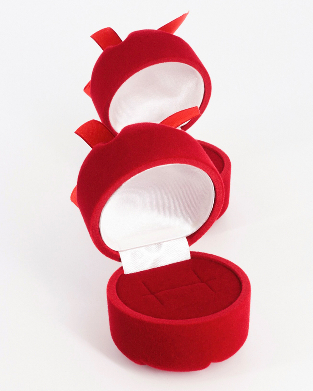 Флокированный футляр в форме новогоднего мешочка для ювелирных украшений