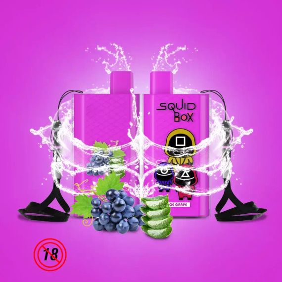 RandM  Squid Box 5200 - Aloe Grape (5% nic)