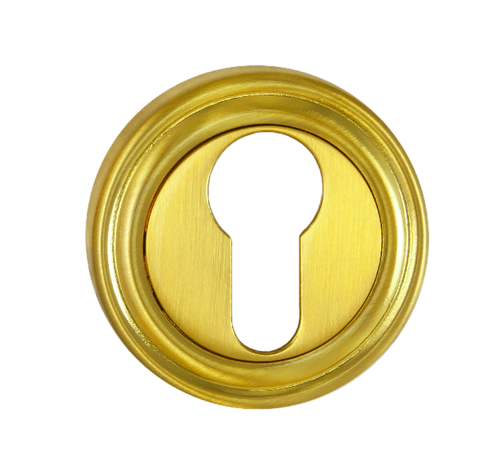 Накладка круг на цилиндр Ренц INET 16 SG, цвет латунь матовая (гарантия - 12 месяцев)