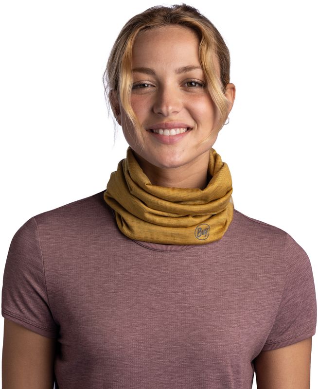 Шерстяной шарф-труба Buff Merino Lightweight Multistripes Maize Фото 6