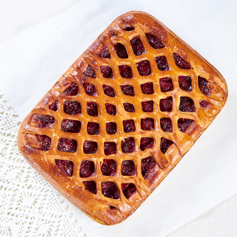 Пирог с малиной