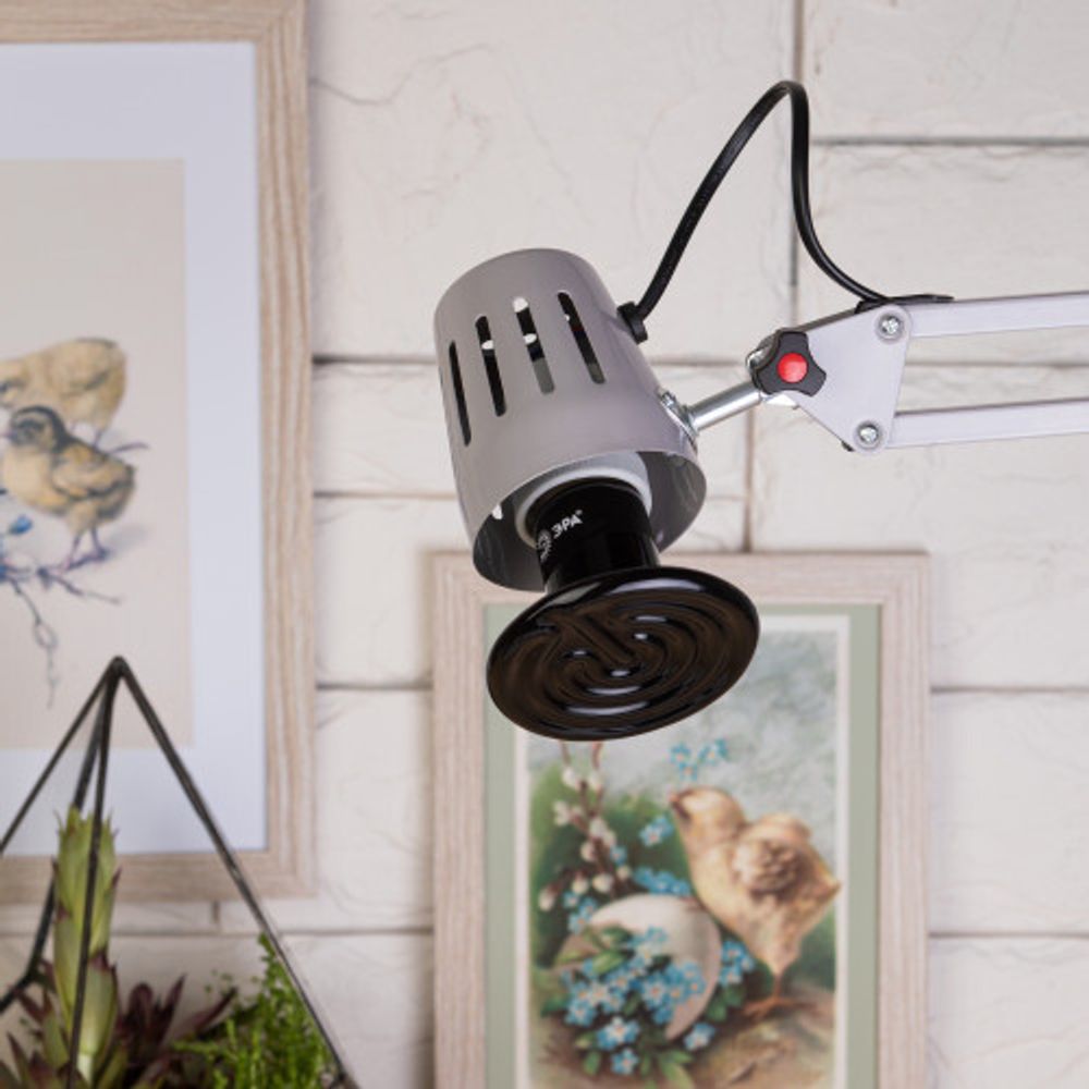 Инфракрасная лампа ЭРА ЭРА FITO-50W-НQ керамическая серии CeramiHeat модель RX для брудера, рептилий 50 Вт Е27