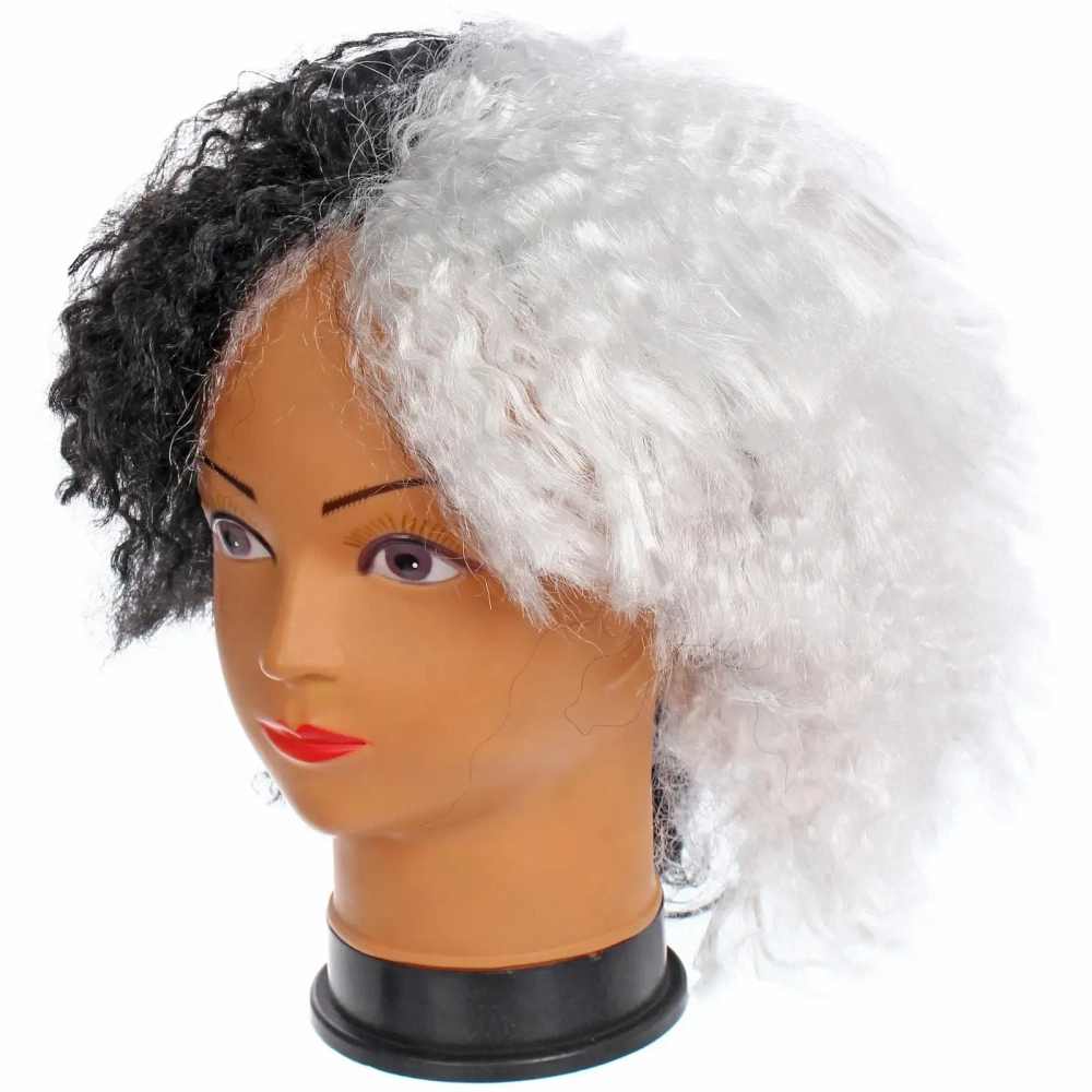 Парик карнавальный «Красотка», Черно-белый