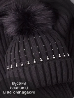 Шапка для девочки зимняя вязаная и шарф