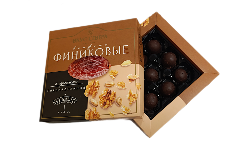 Конфеты Финиковые с орехами 110 гр