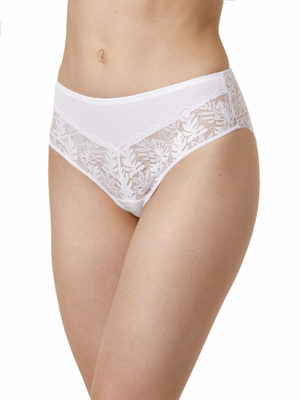 Женские трусики-слипы с кружевом (Размер: 50) (Цвет: белый)