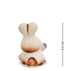 ГЛ- 848 Фигурка «Зайчонок с морковкой» цв. (Гжельский фарфор)