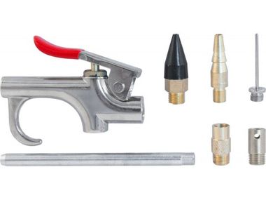 ABGK7 Пистолет продувочный с насадками в наборе, 7 предметов